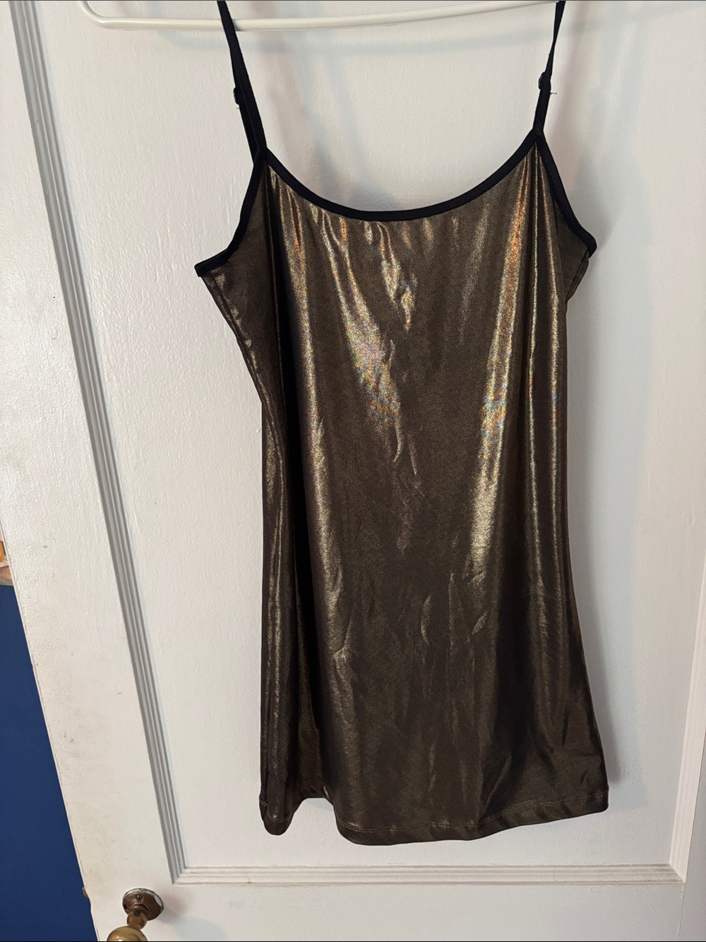 Divided Metallic Bronze Slip Dressy Cami